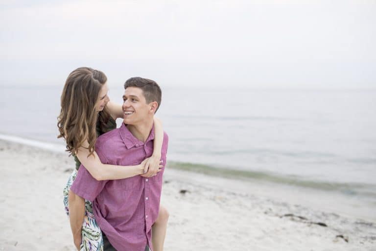 Harkness Memorial State Park Engagement Session: CJ & Alicia